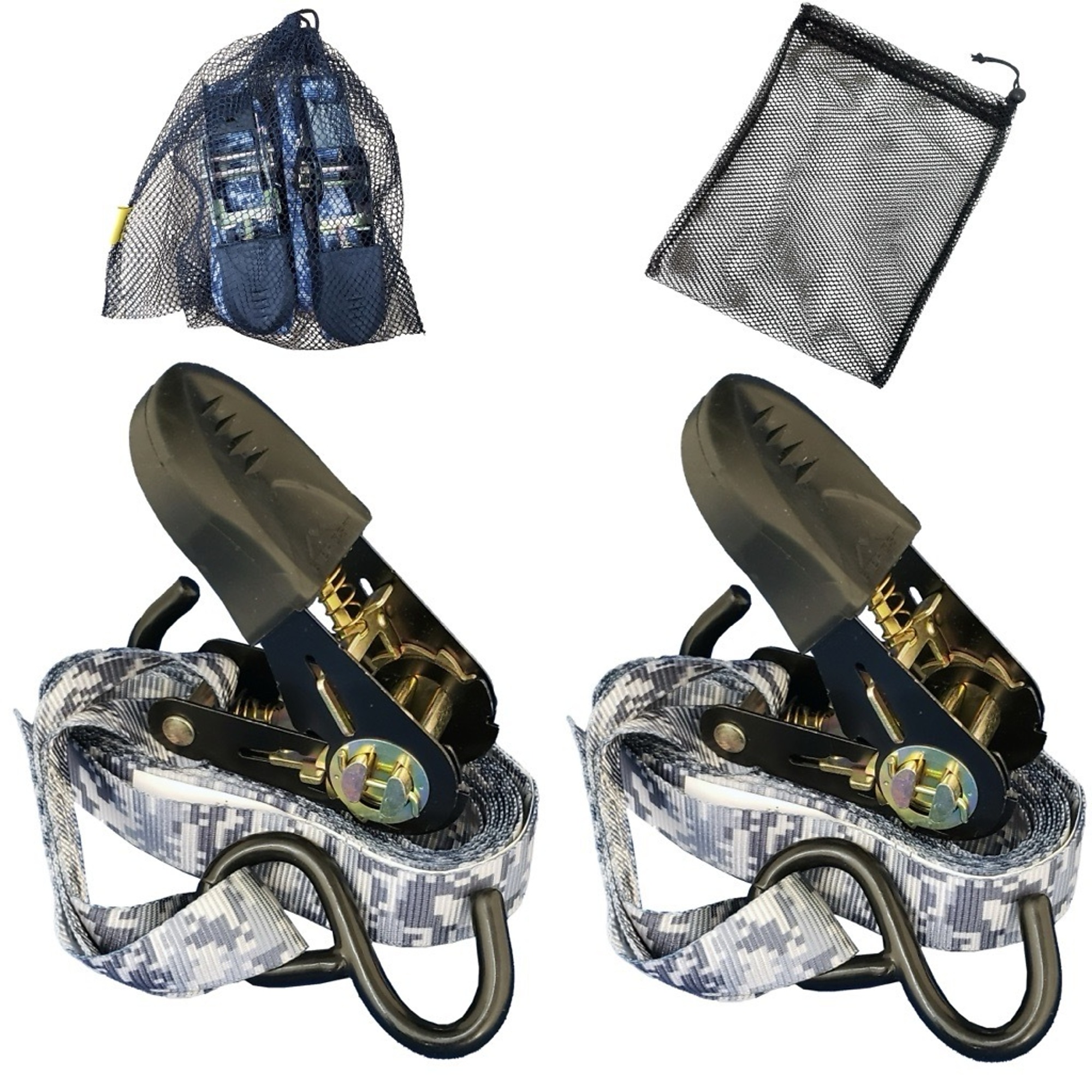 Kuma 1in. x 10in. Ratchet Tie-Downs, 2-Pk., 100-Lb. Breaking Strength, 400-Lb. Working Load, Model# S21102-C